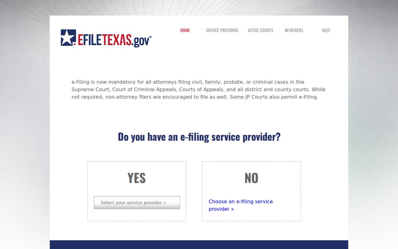 Childress County court docket eFileTexas provider route